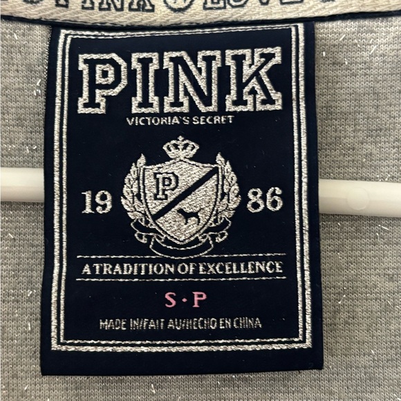 PINK‎ Victoria's Secret Y2K Gray Hoodie with Logo - Picture 3 of 7